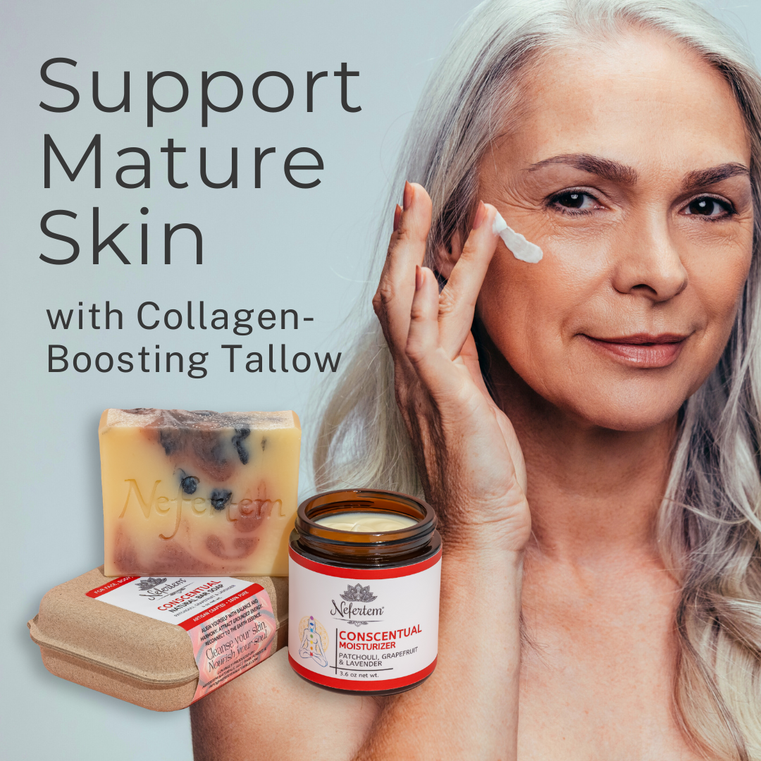 anti-aging tallow skincare bundle with moisturizer and soap