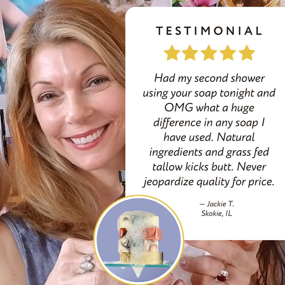 happy customer feedback on our soaps